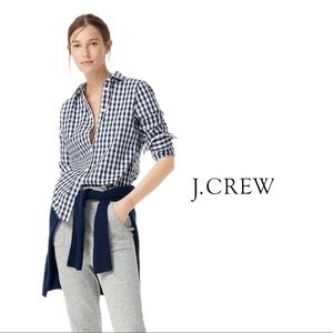 NEW J Crew Poplin Checker button down Shirt